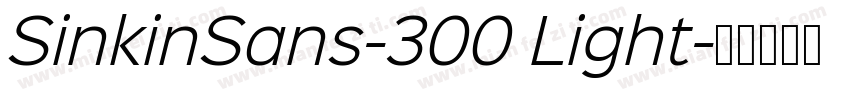 SinkinSans-300 Light字体转换